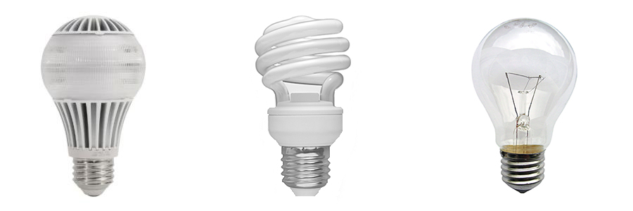 LED-vs-CFL-vs-Incendescent-light-bulbs